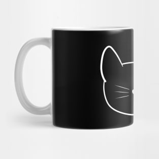 Kitty White Outline Mug